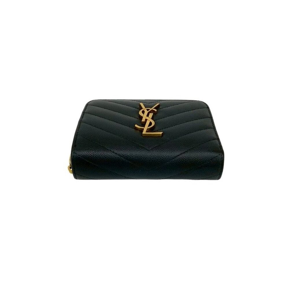 Saint Laurent Paris YSL Leather Bifold Wallet Compact Zip Around - Picture 6 of 10